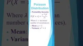 poisson distribution probability formula short