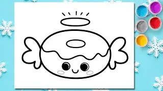 How to Draw a Cute Angel Donut | Easy Drawing Tutorial