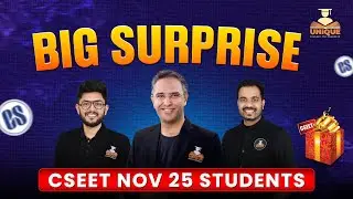 Great News for CSEET November 2025 Students! | Unique Academy&rsquo;s Big Surprise 🎁