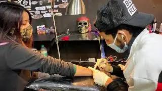 My First Tattoo Experience | Tatto vlog | 19&rsquo;s Tattoo Studio , PATNA | MOM❤️DAD Tattoo | vlog-2