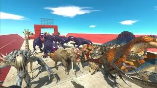 Escape from 10 Venom T-REX -Animal Revolt Battle Simulator