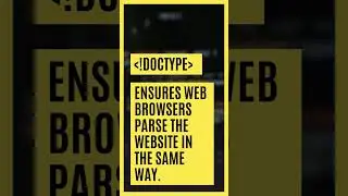 HTML doctype #shorts