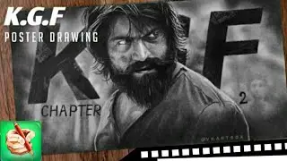 how to draw KGF||chapter 2 poster drawing||Realistic Sketch of Yash Raj||Rocking Star yash drawing