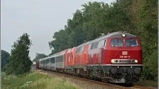 Altrote 218 387+218 341+1116 028 mit EN490 bei Echem, Donnerstag 21.07.11
