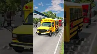 Cars & bus Trucks vs Speed bump #speedbumps #beamng #beamngdrive #shorts