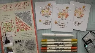 Life is Sweet Distress Marker Watercolour :D