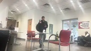 Waiting for my car inspection service 
