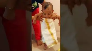 Twin Babies' First Vishu Kani Celebration 🌼 Vishu 2025.Kerala Tradition #shorts #vishu #twins #kani
