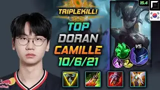 Camille Top Build Doran Trinity Force Grasp of the Undying - LOL KR Challenger Patch 15.4