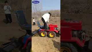 Dealer Test Drives Our Four wheel Drive Mini Tractor with Rotary Tiller #cultivator #tiller #tractor