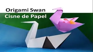 How to Make a Paper Swan 🦢Candy Basket, DIY Handmade Origami Crafts - Cesta Cisne para Dulces