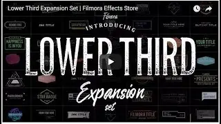 Lower Third Expansion Set For Free Download | Filmora Effects