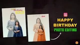 Trending Happy Birthday photo editing in Inshot | Inshot app se photo editing kaise kare #editing 