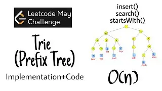 Implement Trie (Prefix Tree) Implementation + Code O(n) | Leetcode May Challenge | Day 14 | 208