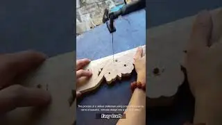 The process of hand carving intricate patterns into wood