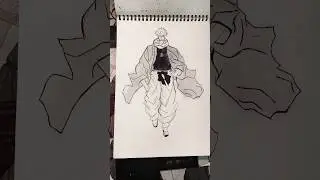 Draw gojo 👍#art #anime #drawing