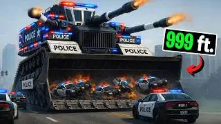 Everytime I Crash, My Police Tank Gets Bigger in GTA 5 RP