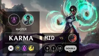 Karma Mid vs Aatrox - KR Master Patch 9.13