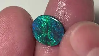 GG986 Australian BLACK OPAL ROUGH RUB 1.6ct N2 SEMI FINISHED NICE BRIGHT FIRES GG986