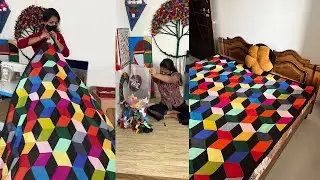 3D Bedsheet making at home - old clothe reused