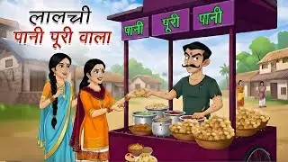 लालची पानीपुरी वाला | LALCHI PANI PURI WALA | HINDI KAHANIYA | CARTOON STORY | HINDI STORIES