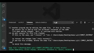 How do I exit the Vim editor?     git comment