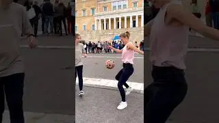 2 girls one goal ⚽️⚽️ Freestyle football action 🔥🔥 #girlpower #aguska #freestylefootball #soccer