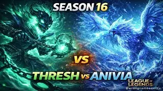Thresh [Challenger smurf] - Season 16 gameplay - Thresh vs Anivia