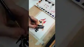 Шикарный time lapse процесса #art #viral #painting #watercolor #акварель #искусство #залипательно