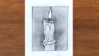 Easy Candle aesthetic drawing tutorial / Pencil drawing beautiful drawing 