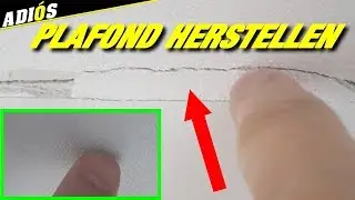 SCHEUREN IN PLAFOND REPAREREN ~ simpel trucje!