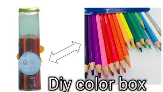 Transparent colour pencil box | old comb cover craft ideas 