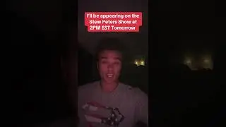 I&rsquo;ll be appearing on the Stew Peters Show at 2 PM EST tomorrow. #StewPeters #Interview #Trump #News