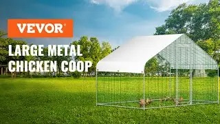 CLEARANCE‼ VEVOR Large Metal Chicken Coop - 19.3x9.8x6.5 Ft.