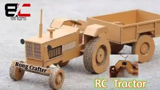 How to make Hydraulic Tractor Trolley with Cardboard | Tractor trolley banane ki tarika |#tractor