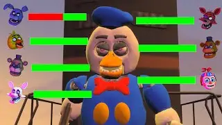 [SFM FNaF] Disney Animatronics vs FNaF AR WITH Healthbars