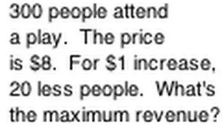 Quadratic Word Problem About Maximizing Profit