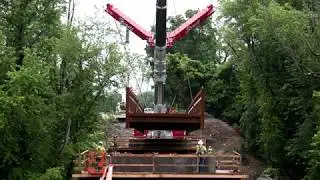 Silver Creek Pedestrian Bridge Center Span Placement