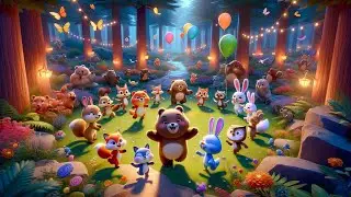 Forest Animal Family Song p2 🐻🦊🦉 | Cute Animal Families for Kids | Doo Doo Doo Song| kiki kids music