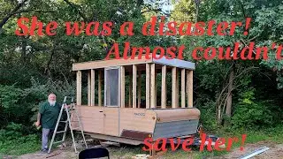 Converting a pop-up camper into a tinyhouse guest cabin! #cabinlife #outdoors #diy 