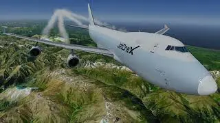 [P3D V5.3] PMDG Boeing 747-467F(SCD) JetOneX TF-AMK ABD373 LOWW - UDYZ Landing UDYZ (With my voice)