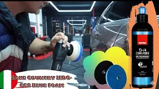 polishing  with ￼￼￼ RUPES DA Coarse Compound and Lake Country HDO-CCS Blue Foam Heavy Polishing Pad