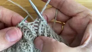 Twisted Rib knitting k1tbl, p1
