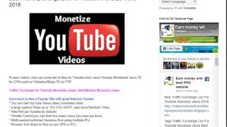 Best Traffic Exchange List For Youtube Monetize views 2018 - admob earning trick  2018