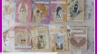 Vintage Ladies ATC'S Cards/ DIY Artist Trading Cards /How to make Artist Trading Cards for Beginners