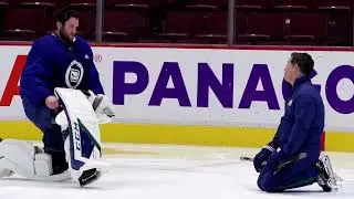 THATCHER DEMKO With Ian Clark | Canucks Practice
