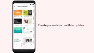 Zoho Show: Create presentations using templates in the Show app for Android.