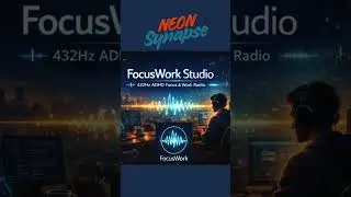 Deep Focus Flow — Slow Hypnotic Electronic 432Hz | Minimal Pulsing Work Music | Neon Synapse