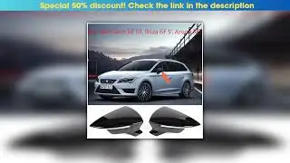 Best Seller Carbon Fiber Black Car Rear View Door Wing Side Mirror Cover Caps Shell Case For Seat L