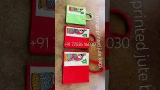 Durga printed jute bags | SIZE: S / M / L | 7702616030 | #jutebags #giftbags #varalakshmipooja